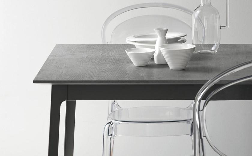 Calligaris Квадратный стол из стали и дерева  Cs/4078-fqml 80  - Вид №2