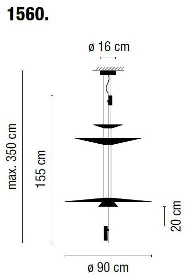 Vibia Светодиодный подвесной светильник с диммером Flamingo 1560 - Вид №5