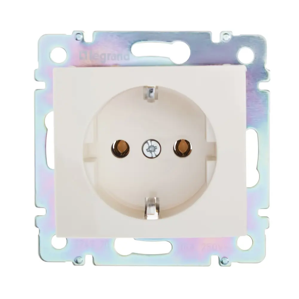 Розетка Legrand Valena Classic с заземлением, слоновая кость 11274082 STLM-1103603