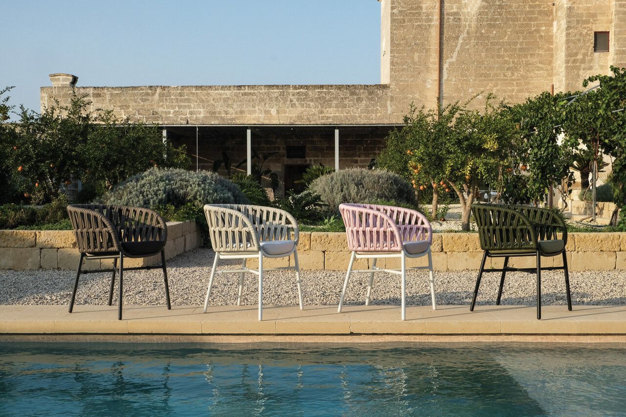 Штабелируемый садовый стул с подлокотниками DRIGANI Drop ARCH-00044870 - Вид №8