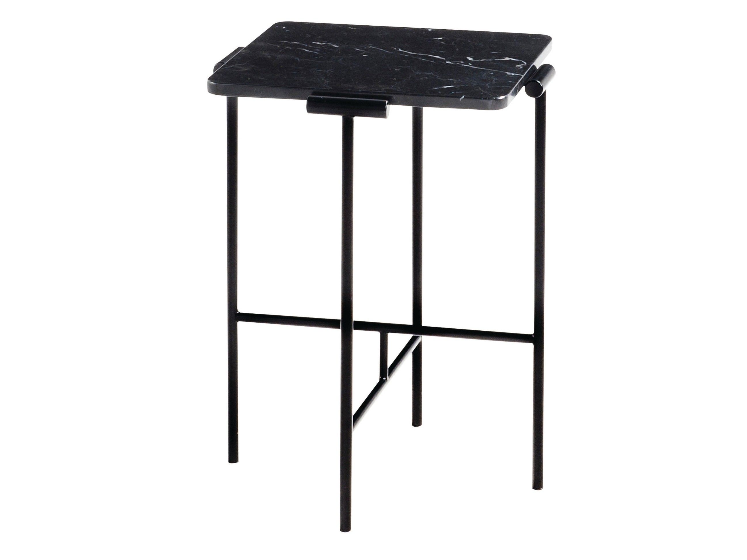 Высокий квадратный мраморный журнальный столик ROCHE BOBOIS CROQUET ARCH-00083665