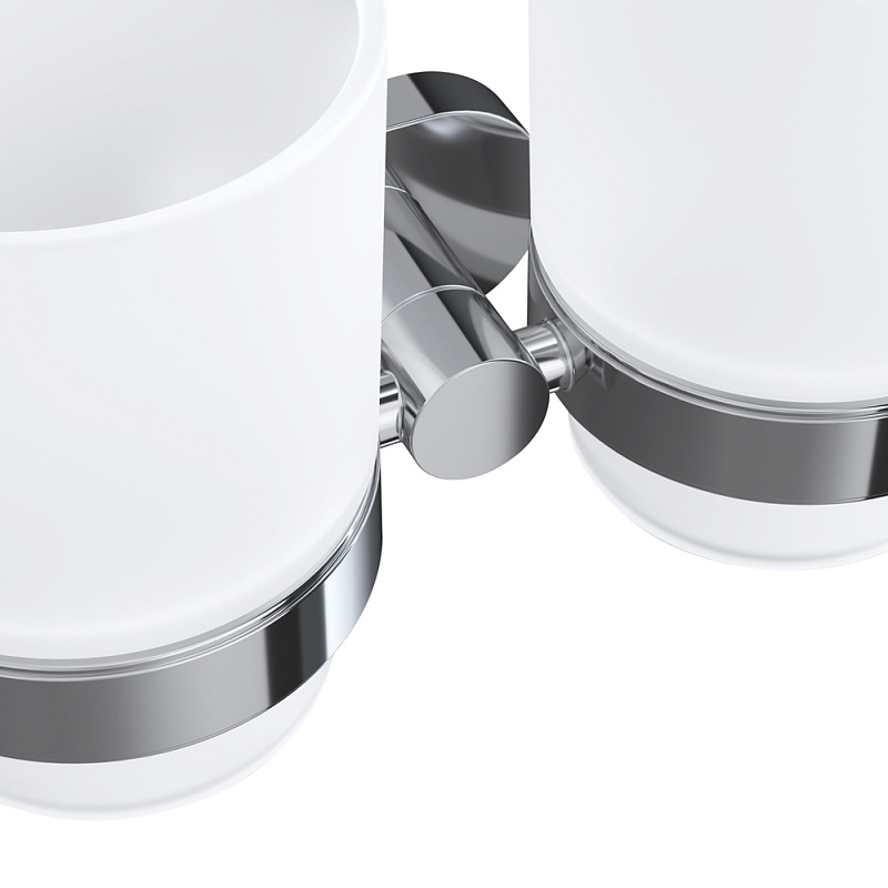 A74343400 L Двойной стеклянный стакан с настенным держателем хром AM.PM Sense - Вид №6