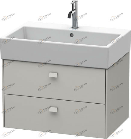 BR415400707 Brioso Тумбочка подвесная Бетонно-серый матовый декор Duravit