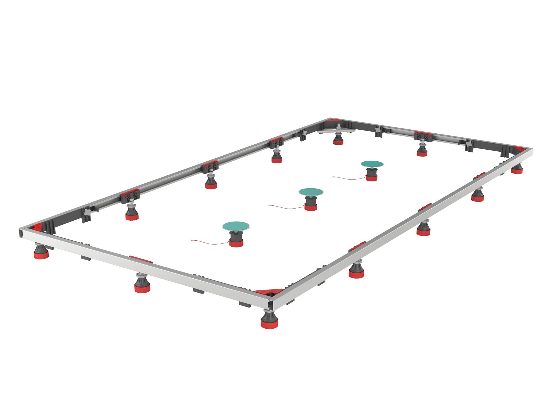 150184 MEPA  Подставки для душевых поддонов Монтажная рама SF прямоугольная XL 100/180 Сталь 