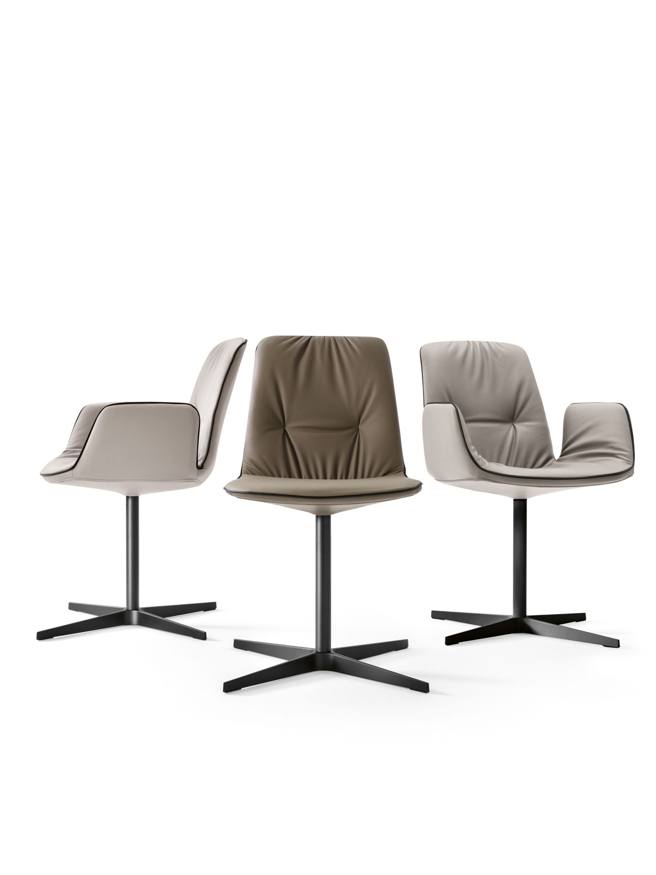 Кожаный спиц поворотный стул с подлокотниками EFORMA Лиза ARCH-00035454 - Вид №2