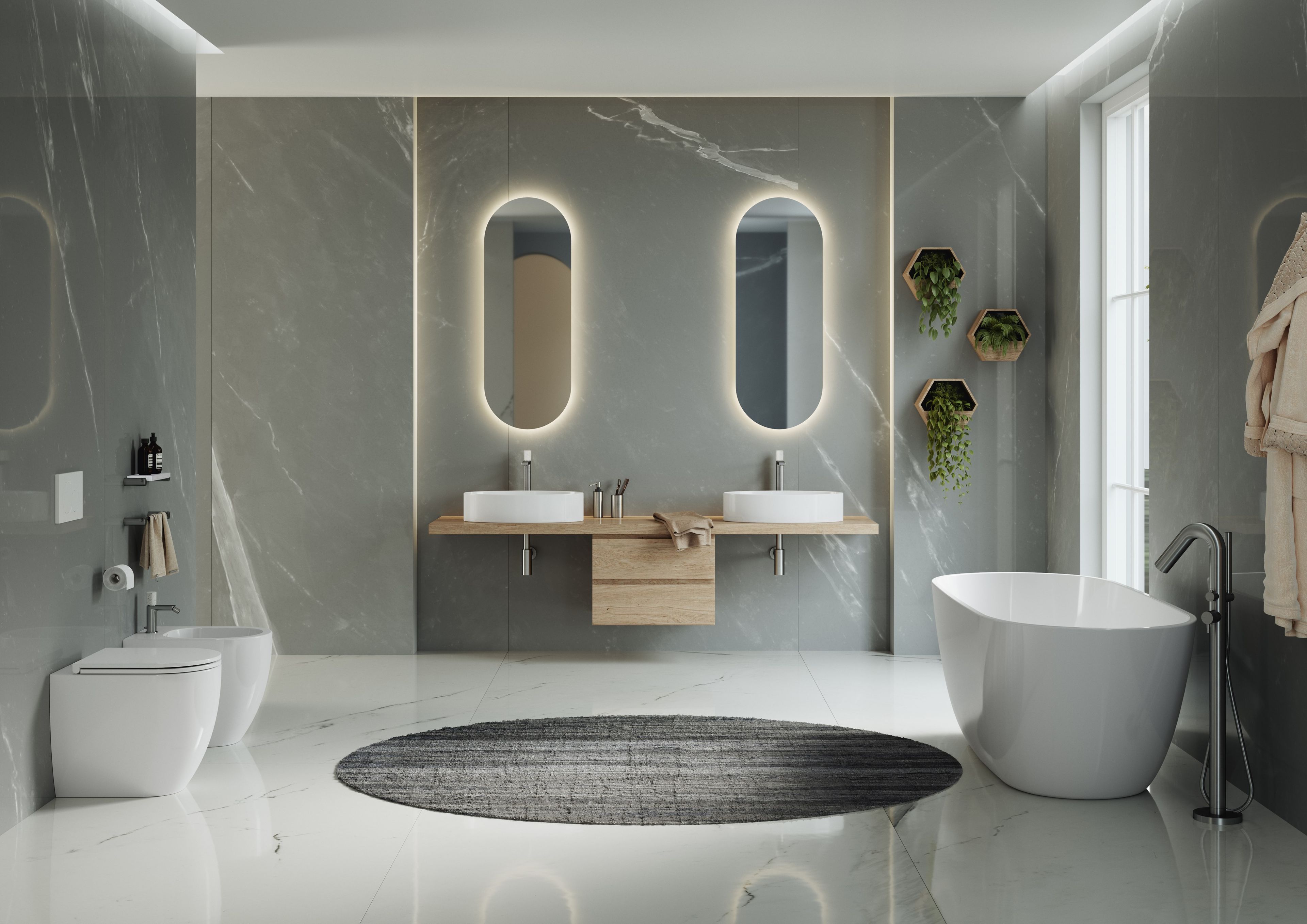 Керамическая овальная подвесная раковина GSG Ceramic Design Like ARCH-00040911 - Вид №1