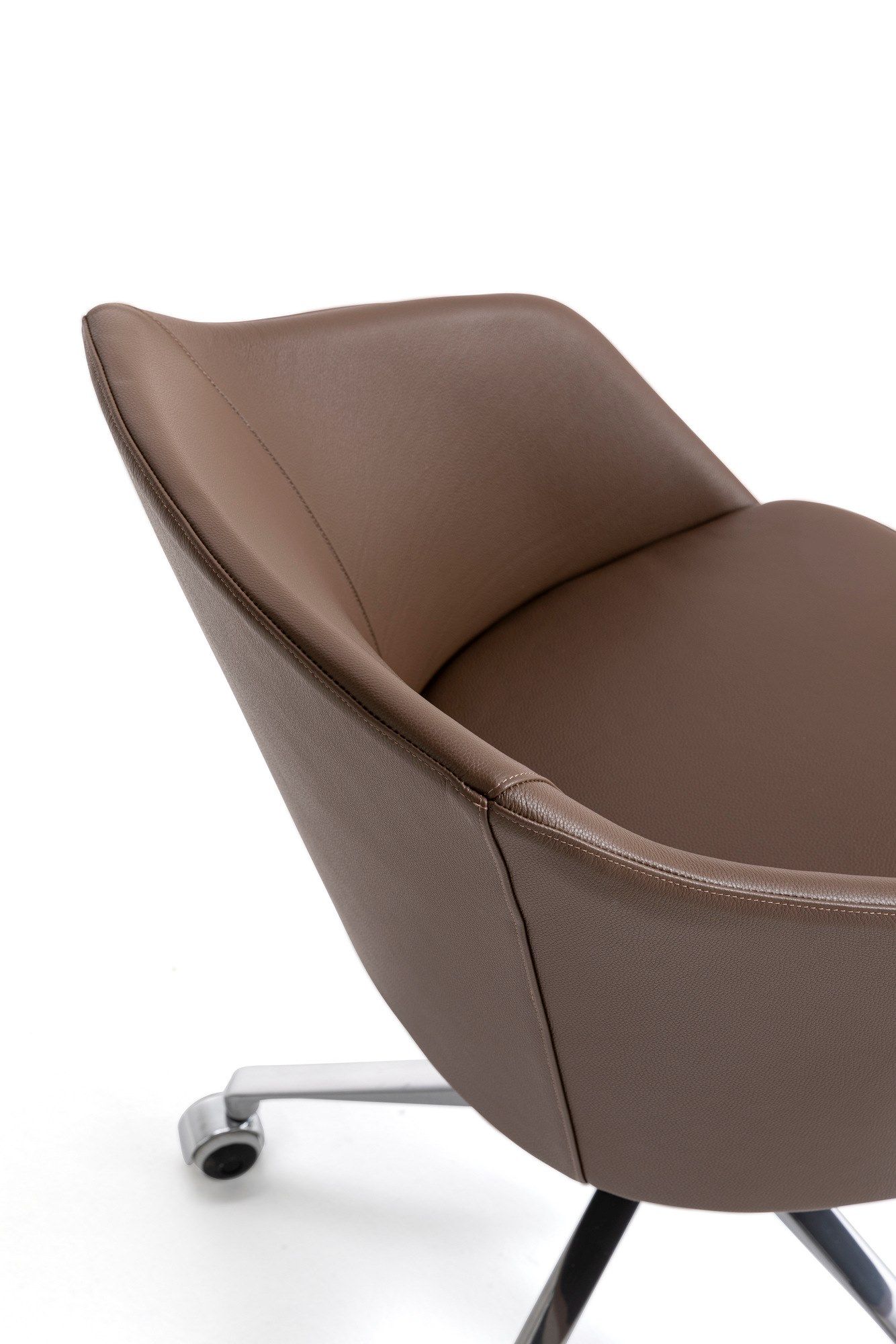 Кожаный поворотный операционный офисный стул с подлокотниками CAPPELLINI MARFA ARCH-00005426 - Вид №1