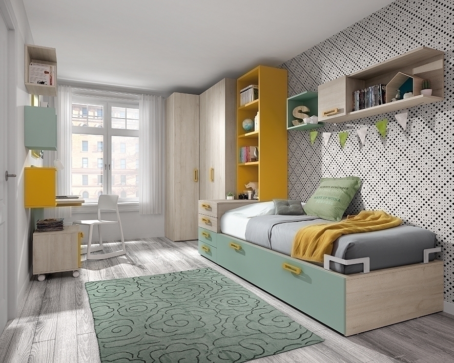 102668 Детская комната с модульной кроватью Ambiente 08 Arasanz Oslo Santreyd