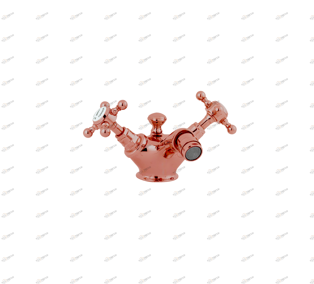 Gentry Home Смеситель для раковины мостик на 2 отверстия 200мм Mayfair Медь GH101318