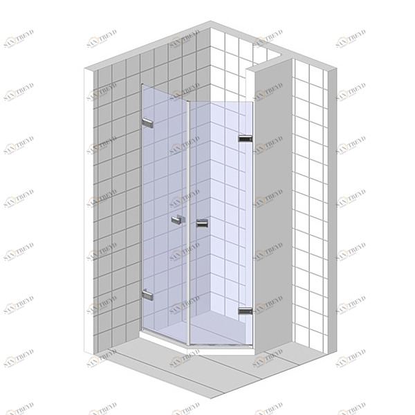 Душевые двери в нишу 150x200 GK-862G135C стекло прозрачное 6 мм GUTEWETTER TREND DOOR 150X200GK862G135C
