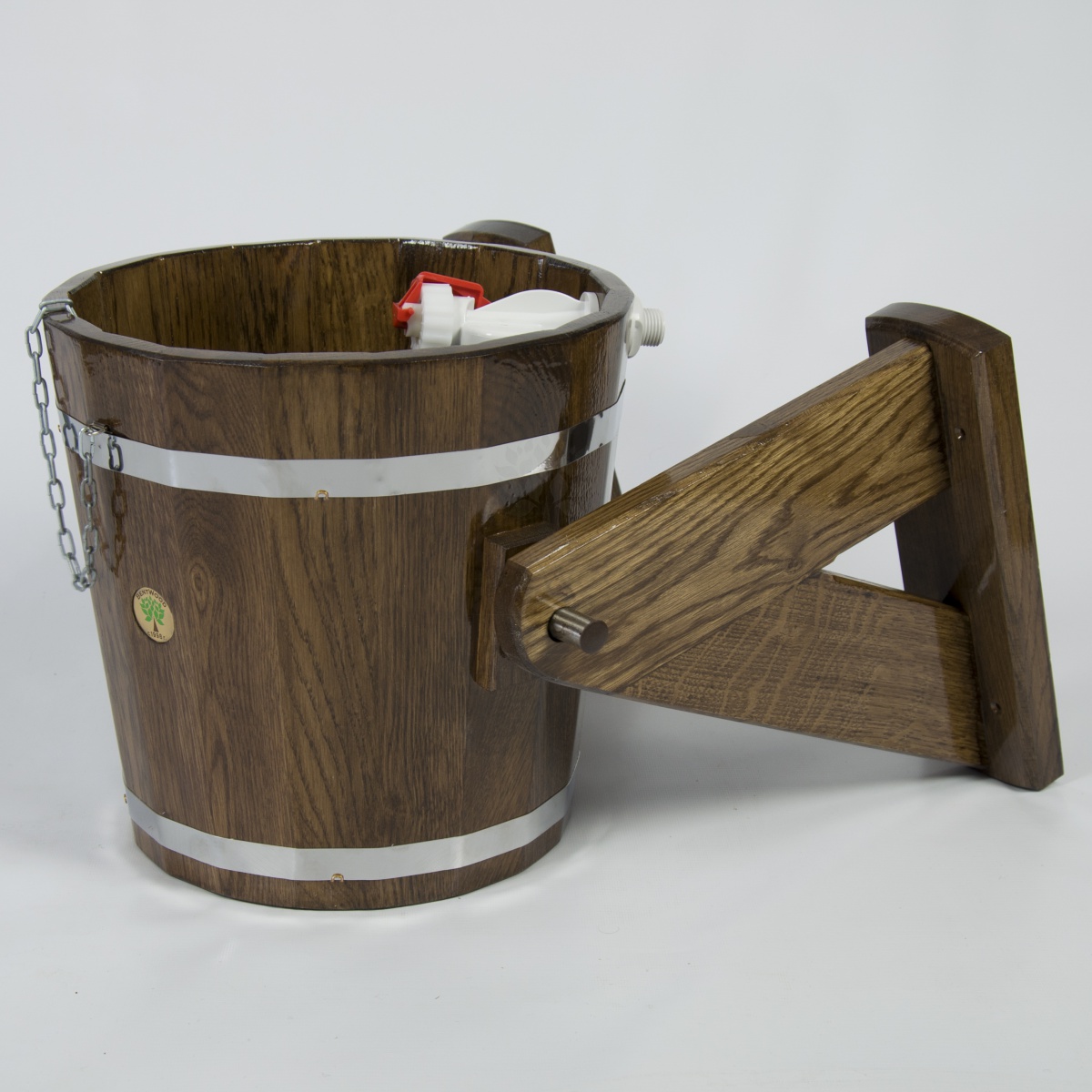 146 Обливное устройство из дуба 12 литров (дуб морёный) Alyarus  - Вид №3