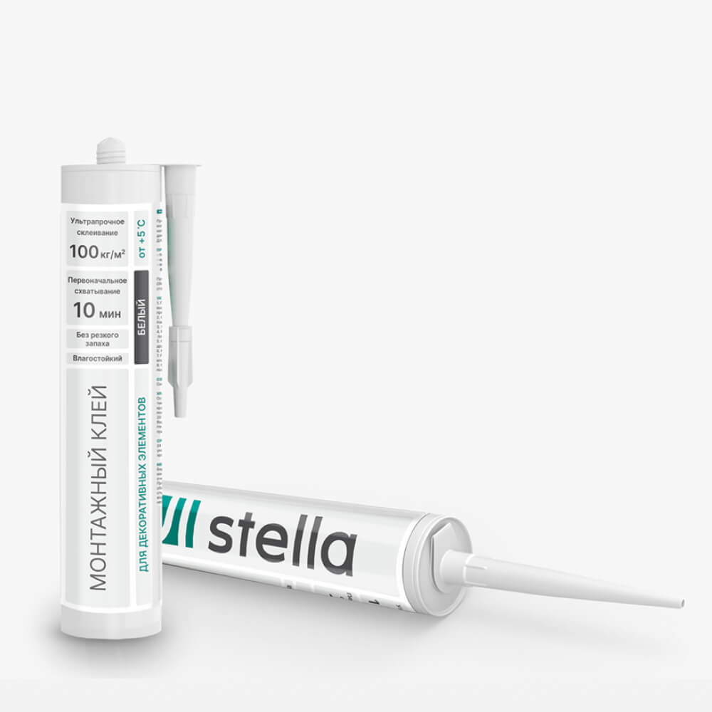 Монтажный клей универсальный Stella белый 100 кг на м.кв (12 шт. в упак) STSR-1243 