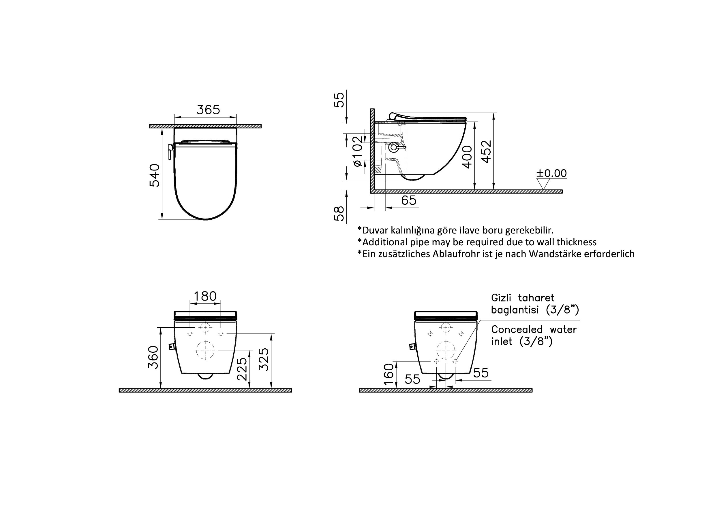 7748B003-1684 Биде Vitraglobal Sento - Вид №1