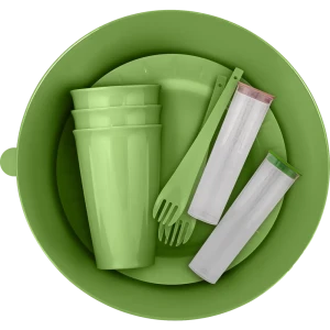 Набор для пикника Vanilla на 3 персоны полипропилен цвет зеленый