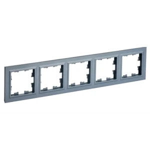 Рамка для розеток и выключателей IEK Brite 5 постов цвет маренго 89361866 STLM-2074166