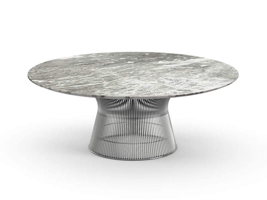 Круглый журнальный столик из мрамора и стали Knoll Platner ARCH-00044218 - Вид №2