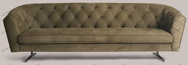 Borzalino Стеганый 3-местный кожаный диван New kap sun-id-1445400