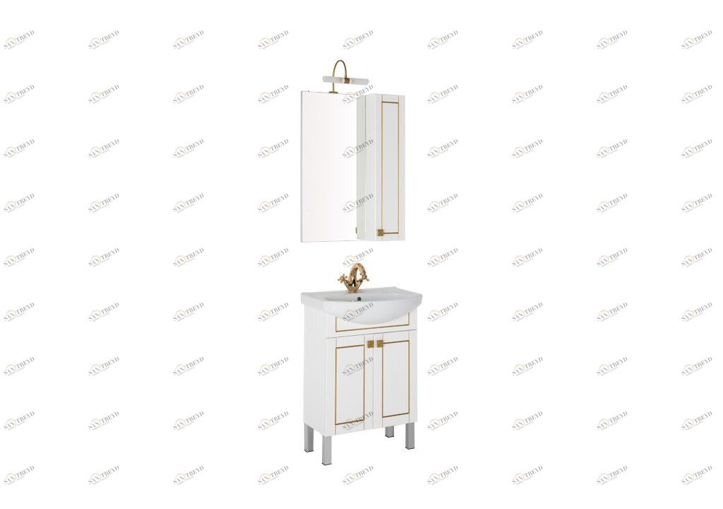 Мебель для ванной Aquanet Честер 60 белый/золото 00186335