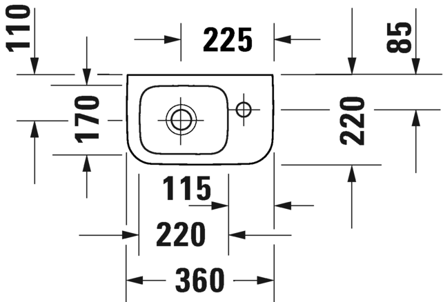 0713360000 Подвесная раковина настенная овальная Duravit Durastyle - Вид №4
