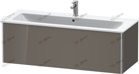 XS407408989 Тумбочка подвесная XSquare #XS4074 1210 x 478 мм Фланелево-серый глянцевый лак Duravit