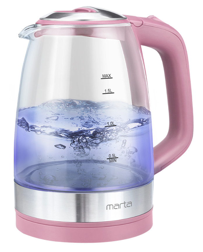 9058601 Электрочайник MARTA MT-1078 розовый STDN-0086751