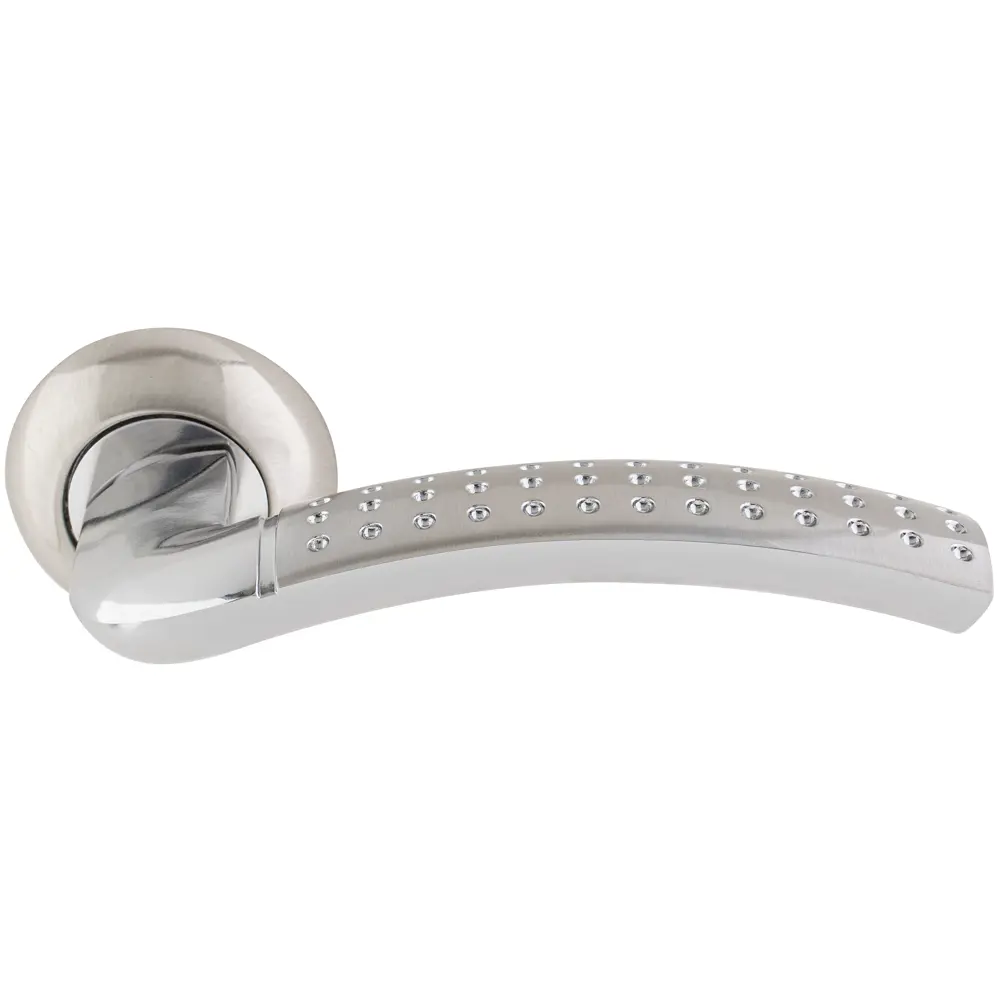 Дверная ручка Code Deco 14026-NIS/CR, без запирания, комплект, цвет матовый никель/хром ARMEX STLM-2153003