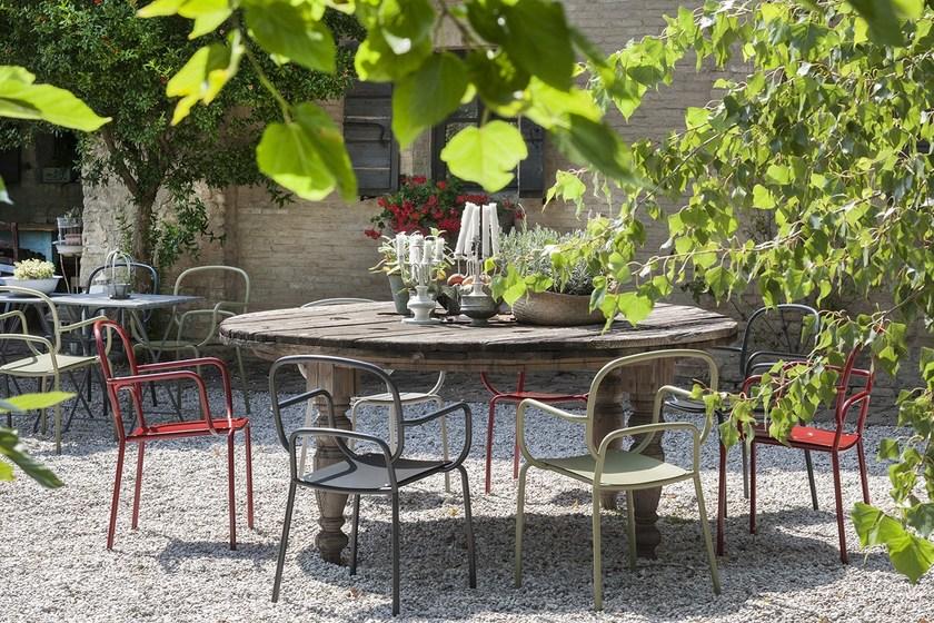 CHAIRS & MORE Стул из лакированного металла с подлокотниками Moyo sun-id-1467028 - Вид №8