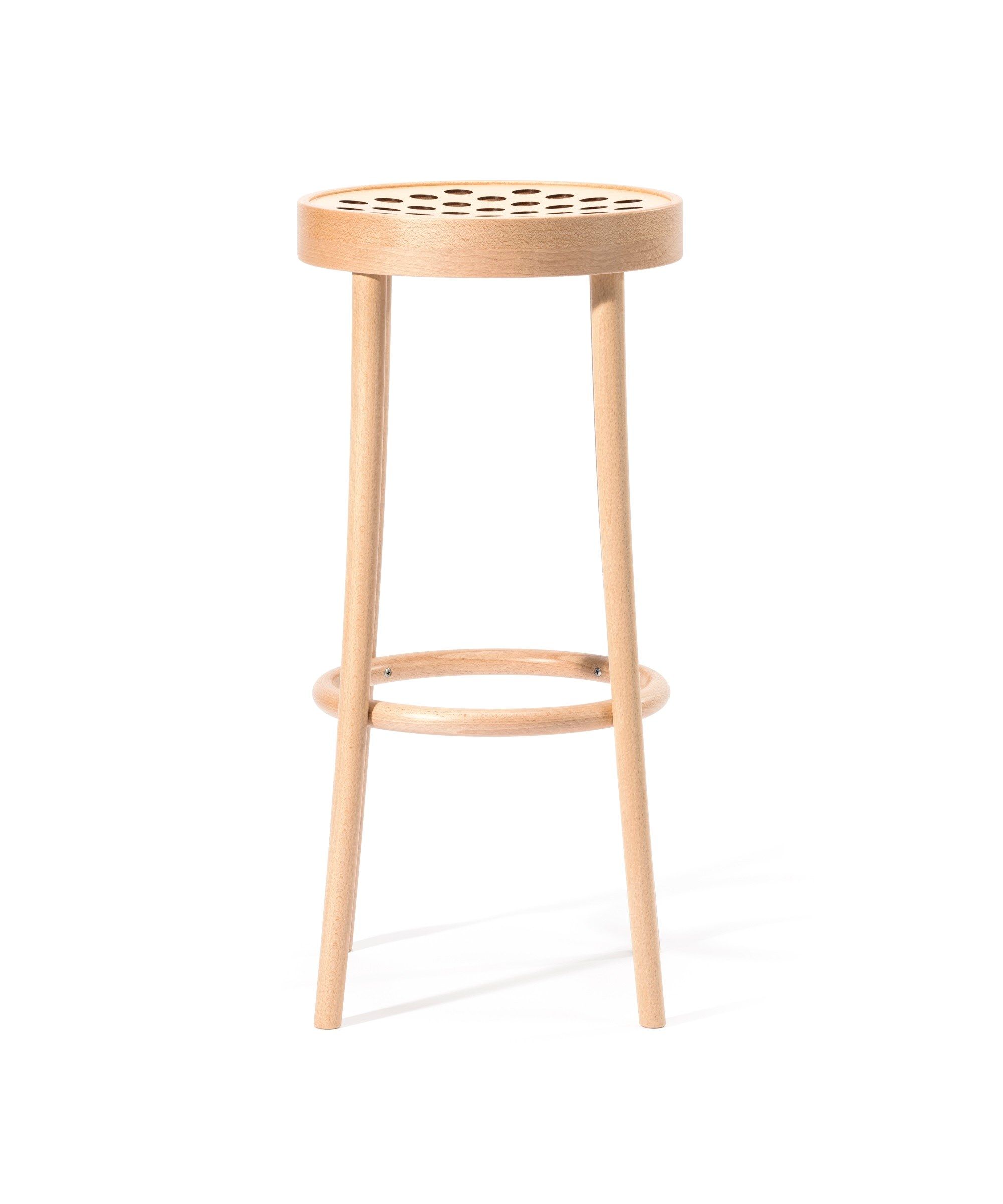 Высокий деревянный барный стул с подставкой для ног TON 822 ARCH-00090162 - Вид №12