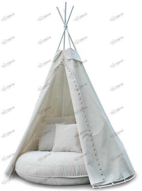 Host & Home Круглый пуф из ткани sun-id-1413431