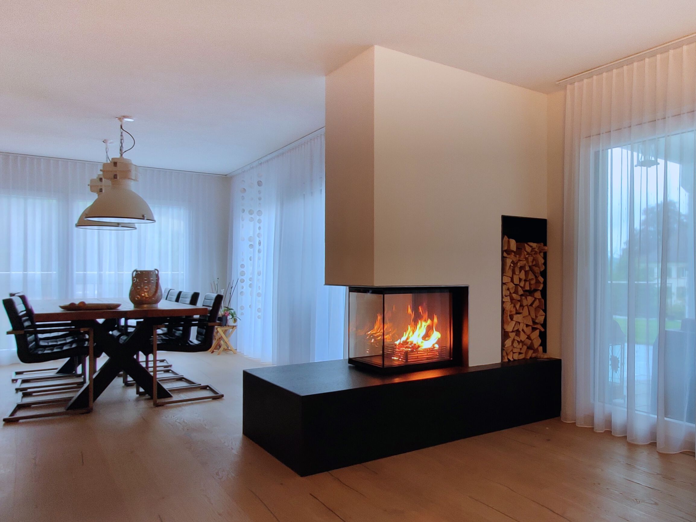 Стальной дровяной камин с тройным фасадом RÜEGG RIII ARCH-00092096