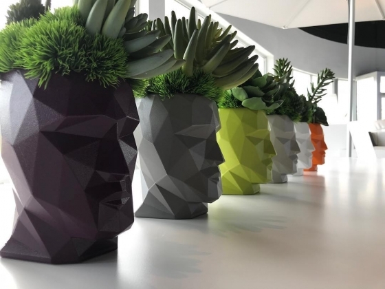 070299 Кашпо матовое фиолетовое 42см Vondom Adan - Вид №1