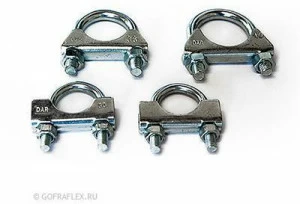 Стягивающий хомут из углеродистой стали 30/38/42 мм Flexible hose Россия