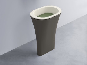 AMLA65-TL+AMPILO-AG+AMCOLO-FN Раковина Amedeo Ovale отдельностоящая cielo Enjoy + Amedeo