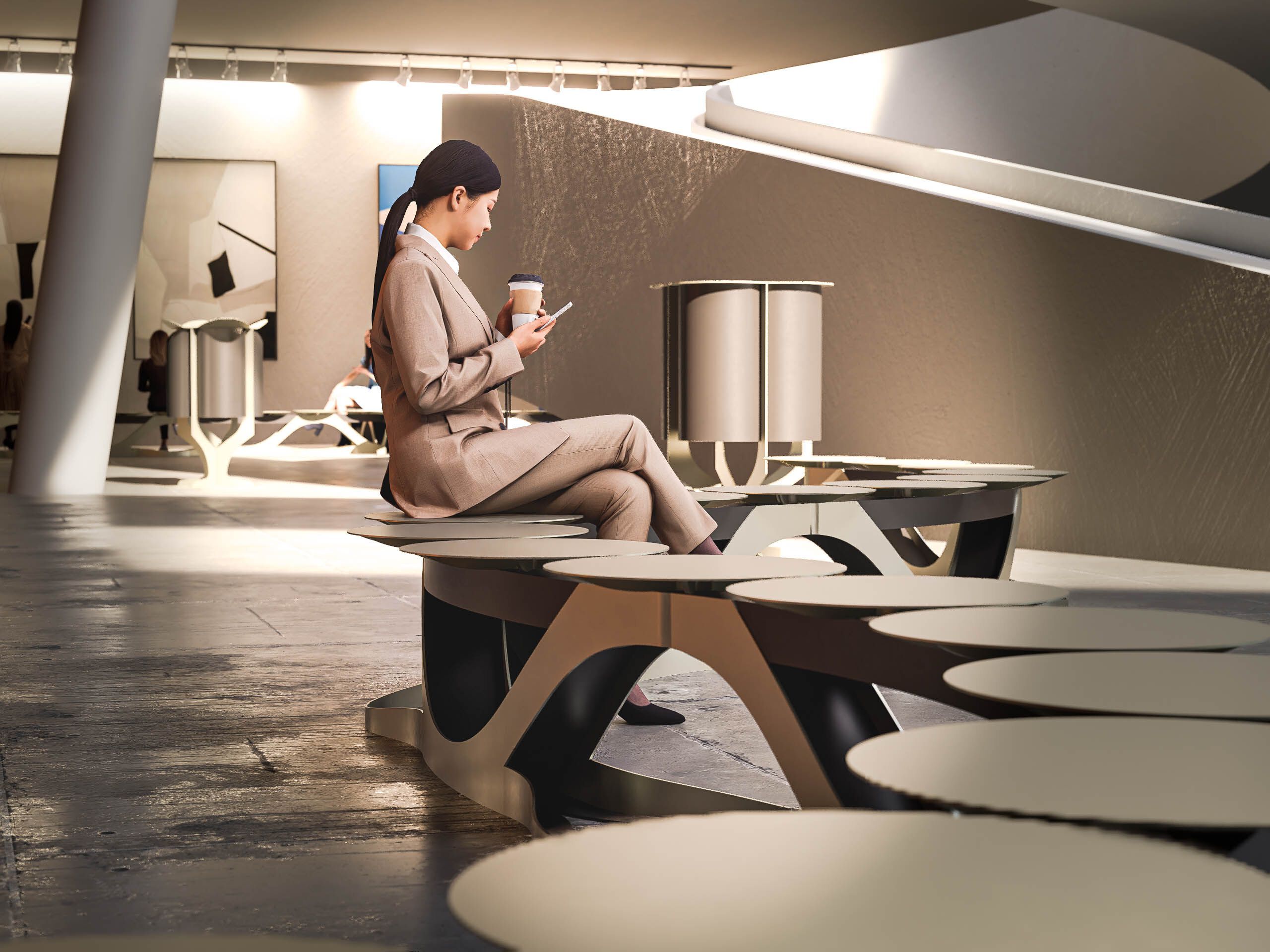 Стальная стойка для мусора с порошковым покрытием CITYSì плющ ARCH-00127483 - Вид №6