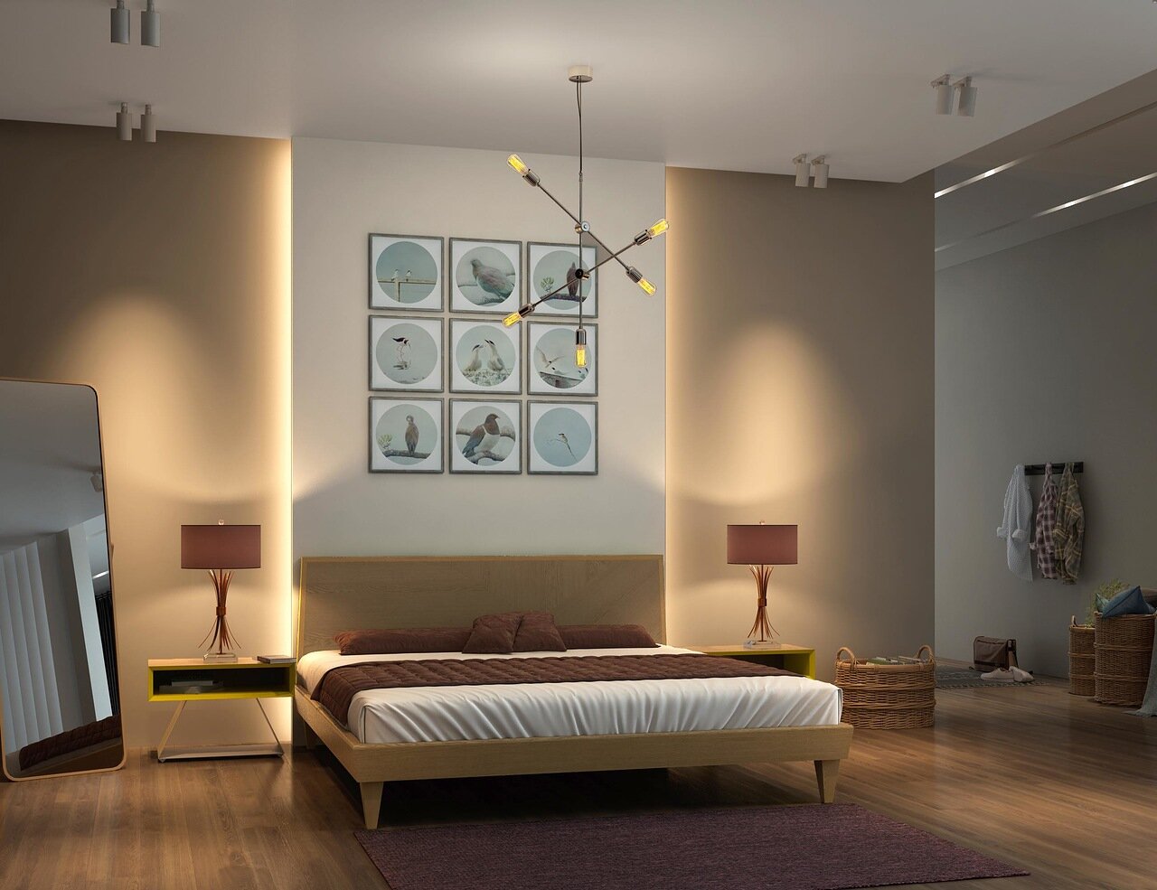 Кровать двуспальная 180x200 светло-коричневая Sens BRAGIN DESIGN ДИЗАЙНЕРСКИЕ 256505 Бежевый  - Вид №3