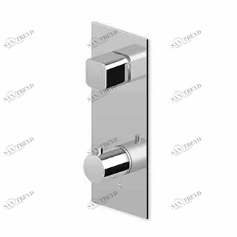 ZIN646 - R97810 - R97815 Встроенный термостатический смеситель для душа 1/2 "и переключатель на 2/3 с открытием / закрытием воды. Zucchetti Jingle 