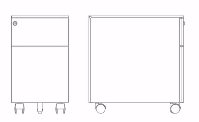 Dieffebi Офисный ящик из металла на колесиках Personal storage 9n550628rs - Вид №4