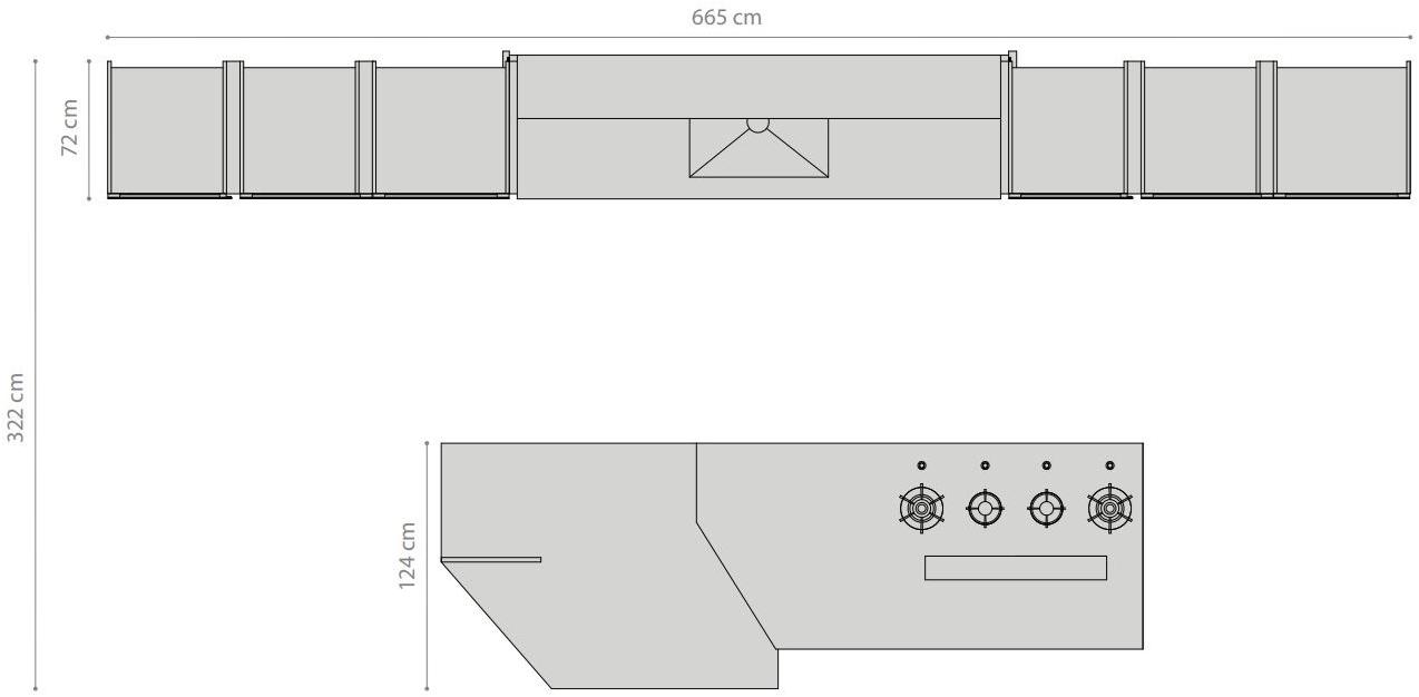 TM Italia Cucine Кухня с островом и колоннами sun-id-1415755 - Вид №10