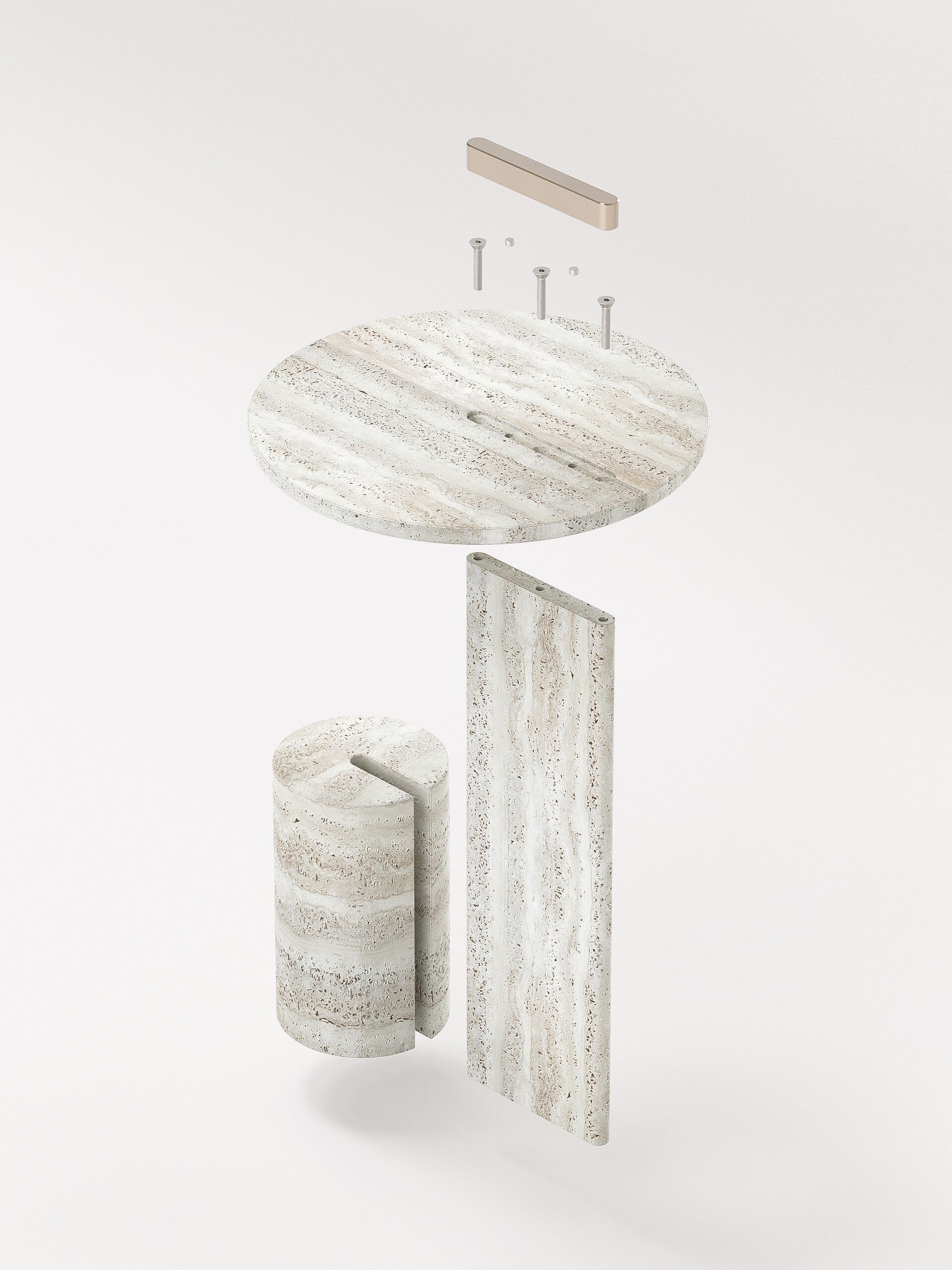 Журнальный столик из травертина Pistore Marmi On ARCH-00075524 - Вид №3