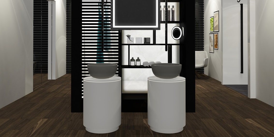 Cielo Тумба с топом и раковиной со сливом в пол Tiberino Arcadia Talco Ceramica Cielo TIMOBC - Вид №3