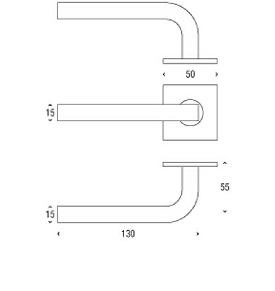 FROST Ручка рычажная KUBE 1005 » полированная. Нержавеющая сталь Полированный A1005PS  - Вид №1