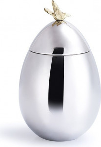 10642337 Michael Aram Банка с крышкой Michael Aram "Голубь мира" 23см (серебрист.) Сталь нержавеющая