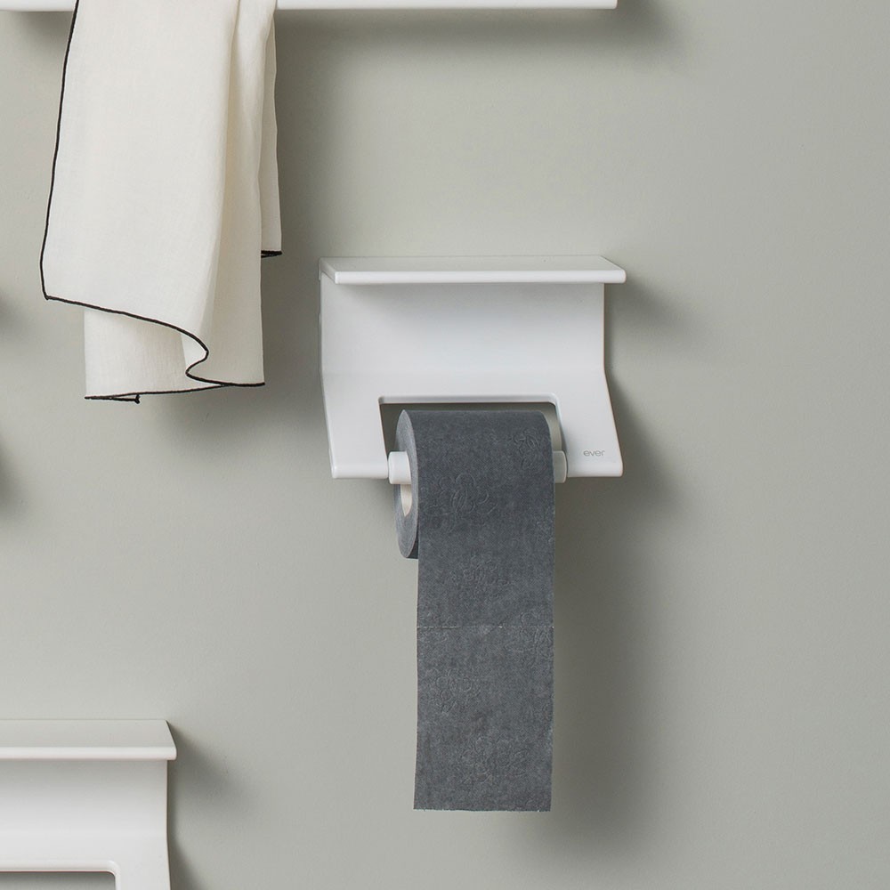 EVLI100EVER Life Design Держатель туалетной бумаги с полкой - Lissom Lissom Непрозрачный белый - Вид №7