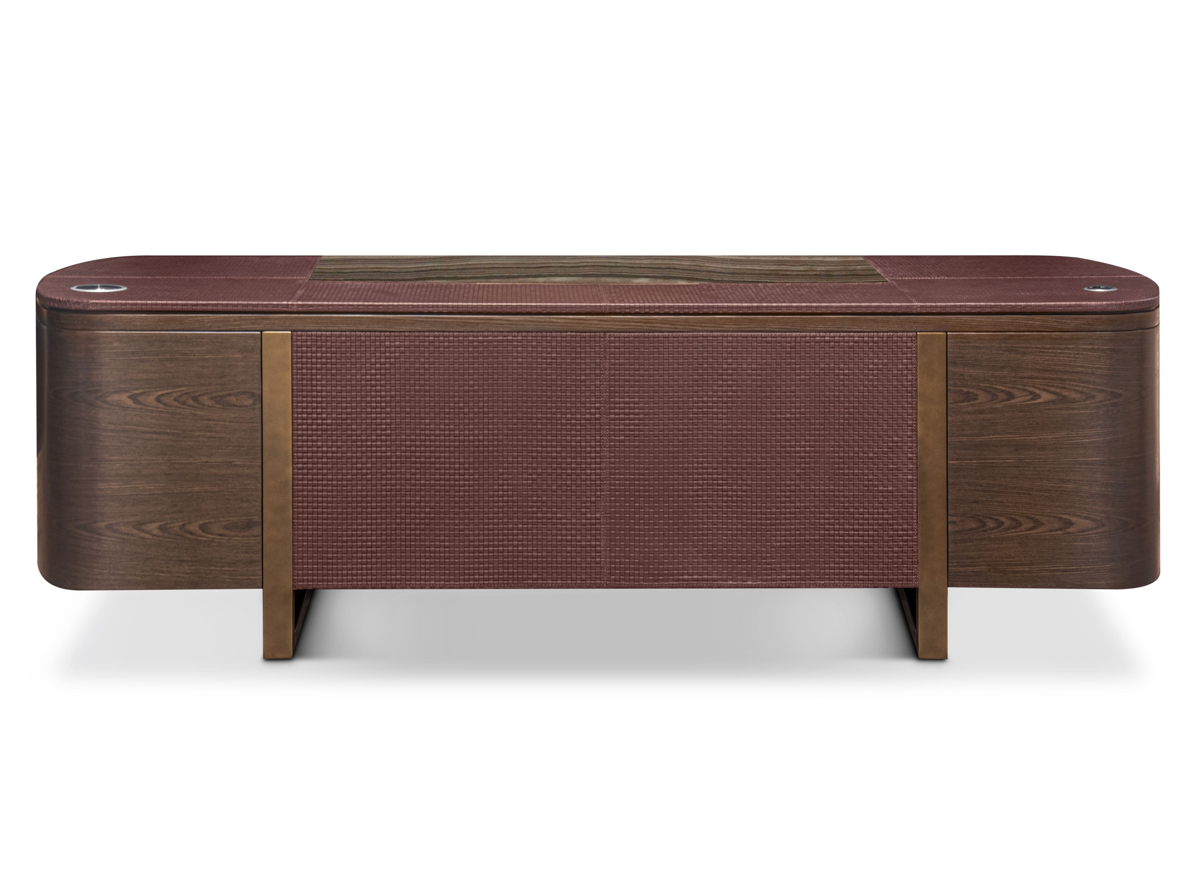 Исполнительный стол из шпона и кожи Formitalia Сеул ARCH-00104909