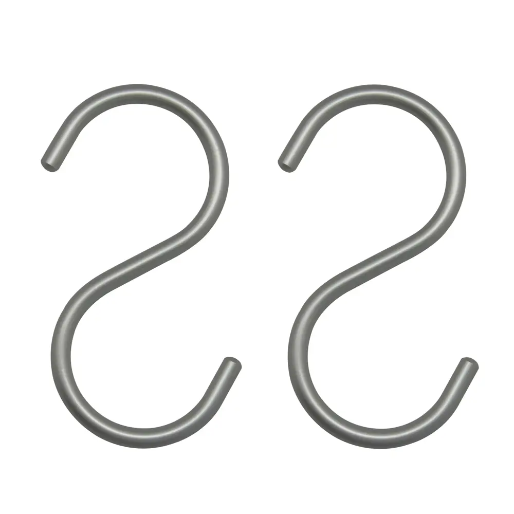 Крючок для одежды 10.2 см металл цвет черный 2 шт KONSENSA Крючок металлический STLM-2122311