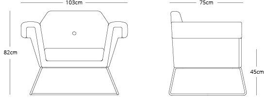 Liqui Contracts Санный стул с подлокотниками Hove club sun-id-1348201 - Вид №2