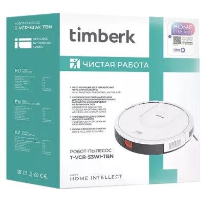9036153 Робот-пылесос Timberk T-VCR-53WI-TBN белый STDN-0023623 - Вид №1