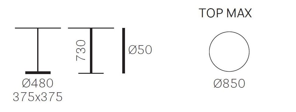 Стальной стол для контракта со спицевым основанием Pedrali Bold ARCH-00063276 - Вид №4