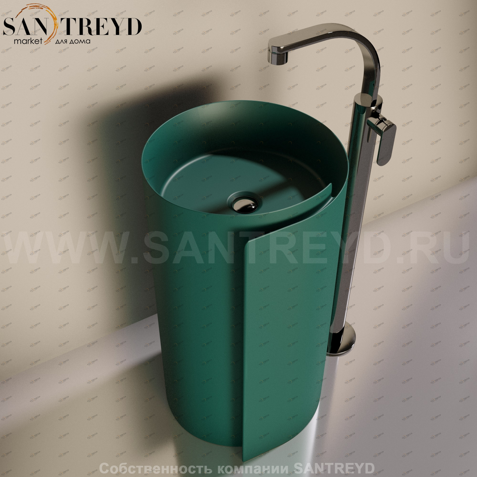 MR44C5020 Напольная раковина стоящая круглая Ceramica Flaminia Roll