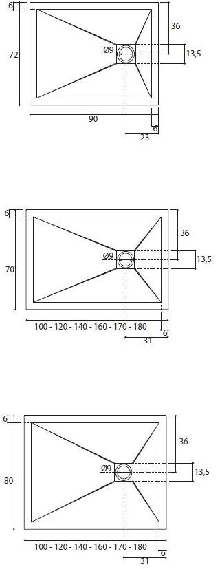TAMANACO Поддон для душа из мраморной смолы sun-id-1380691 - Вид №4